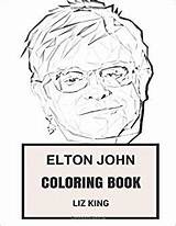 Elton John Sketch Coloring Paintingvalley sketch template