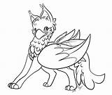 Coloring Griffin Pages Printable Griffon Gryphon Hippogriff Cute Lines Colouring Drawing Pf Deviantart Book Color Child Dragon Harry Potter Outline sketch template