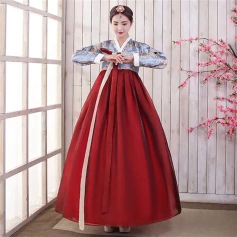 women korean hanbok dress elegant traditional korea hanbok folk stage
