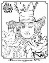 Alice Glass Looking Through Coloring Pages Mad Hatter Cat Cheshire Disney Sheets Hanging Wire Off May Everywhere Activity Rabbit sketch template