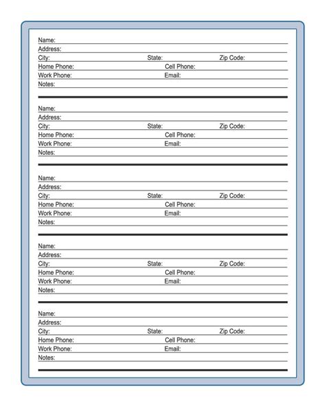 printable address book pages business pinterest books