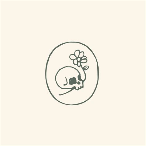Skull Rose Daisy In 2020 Daisy Tattoo Designs Art Logo Logo