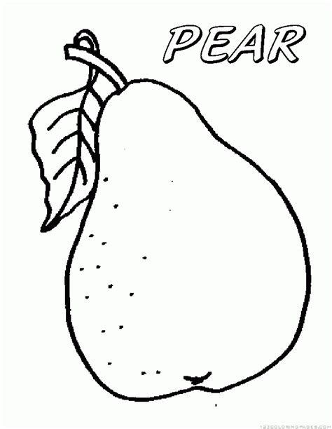 pear coloring page