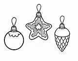 Christmas Decorations Coloring Coloringcrew sketch template