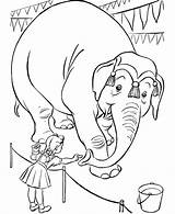 Circus Coloring Elephant Pages Kids Printable Color Clown Fun Kid sketch template