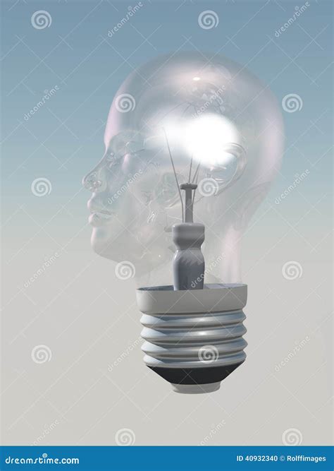 light bulb  form  head stock illustration illustration  creative