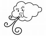 Coloring Wind Pages Blowing Cloud Coloringcrew sketch template