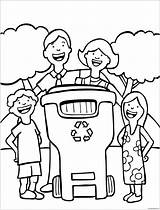 Recycle Coloring Recycling Bin Pages Color Family Online Kids Printable Getdrawings Print Getcolorings Preview sketch template