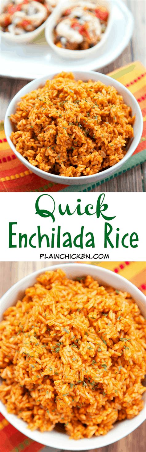 quick enchilada rice plain chicken