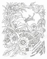 Coloring Pages Adult Daylily Emerlye Cynthia Colouring Mandala Drawings Adults Flowers Books Patterns Circle Book Lilies Zentangle Flower Floral Printable sketch template