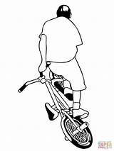 Bmx Bicicleta Coloriage Fahrrad Ausdrucken Dibujo Colorir Supercoloring Vtt Coloriages Malvorlagen Rower Desenhos Coloringhome Kolorowanki Kolorowanka Vélo Gratuits Empinando Dirt sketch template