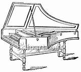 Harpsichord Clipart Clavichord Clipground Back sketch template