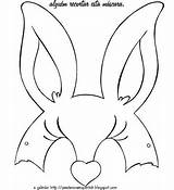 Antifaces Pascua Conejo Mascara Infantiles Mascaras Conejos Goma sketch template