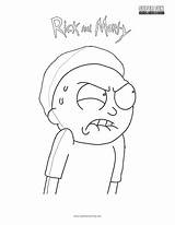 Morty Coloring Rick Pickle Template sketch template