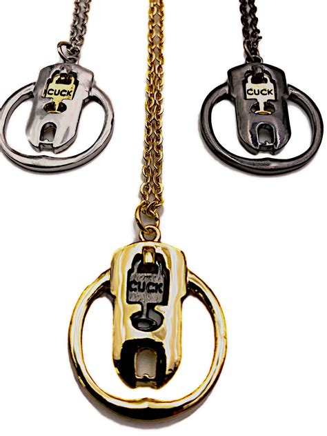 Sissy Cuckold Cuck Locked Up Chastity Charm Necklace Cuckold Jewelry