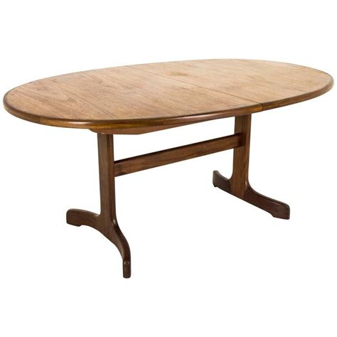 mid century modern teak extending oval dining table  gplan oval