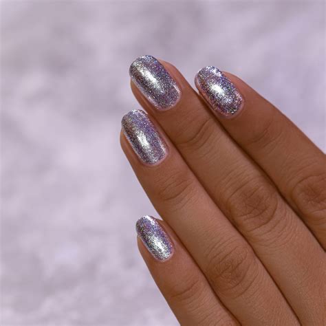 echo platinum silver holographic ultra metallic nail polish  ilnp