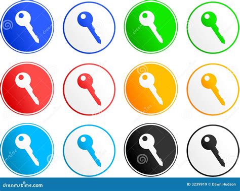 key sign icons stock vector illustration  entry medal