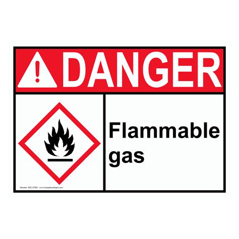 flammable gas gas inflamable sign adb  hazmat flammable