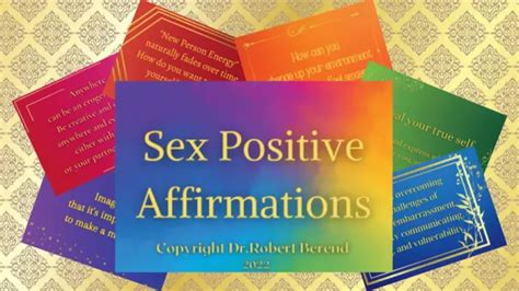 Sex Positive Affirmations Affirmation Card Deck By Dr Robert Berend