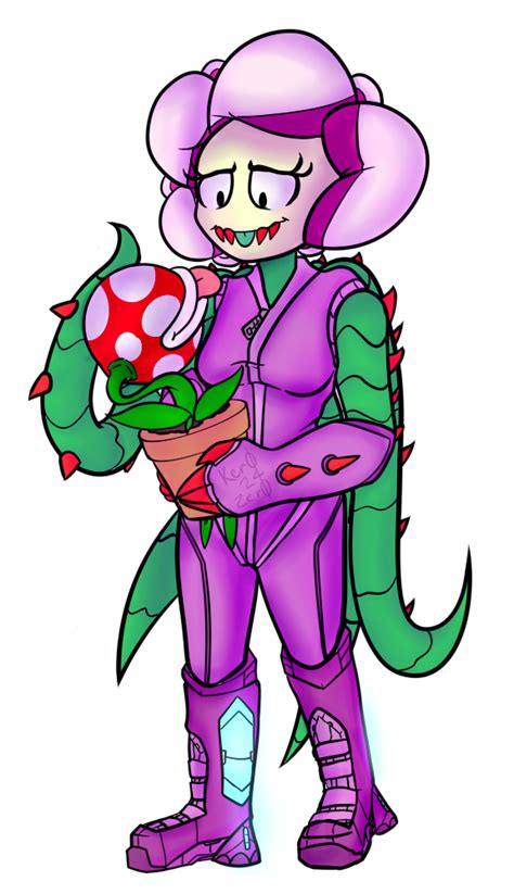 laura and a piranha plant by curioptus on newgrounds