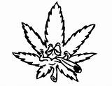 Leaf Marijuana Drawing Weed Getdrawings sketch template