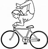 Akrobat Fahrrad Ausmalbilder Zirkus Acrobat Kleurplaten Bicicleta Acrobats Kolorowanka Acrobaat Fiets Ausmalbild Kolorowanki Kleurplaat Op sketch template