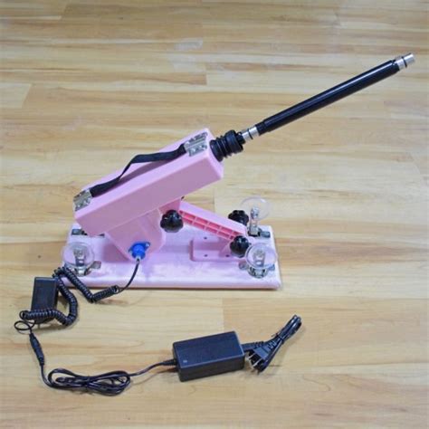 pink automatic set with super big dildo 6 cm retractable machine gun