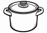 Pot Coloring Cooking Colouring Pages Template Printable Clipart Designs Edupics sketch template