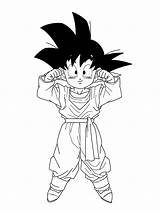 Coloring Pages Goten Dragon Ball Popular Color sketch template