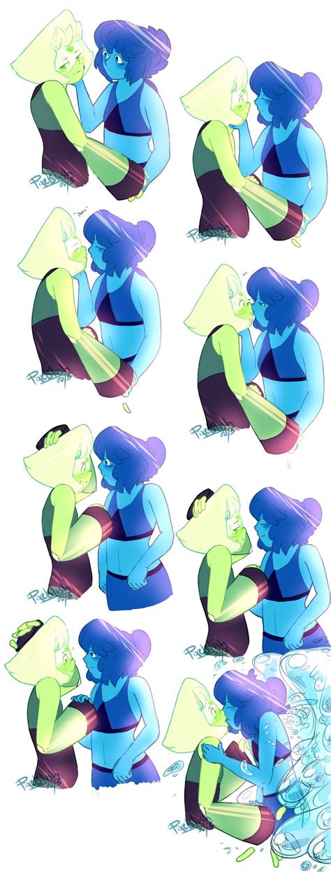 first kiss lapidot by pixelslush on deviantart steven universe pinterest kiss first