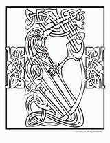 Celtic Coloring Irish Designs Pages Cross Bird Pinwheel Color Hair Animal Sketch Template Technique sketch template