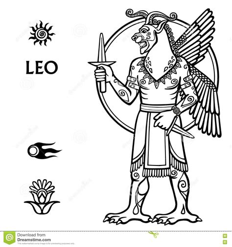 Zodiac Sign Leo Stock Vector Illustration Of Body Legs