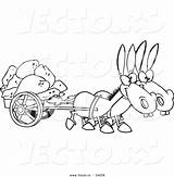 Cartoon Pulling Mules Two Toonaday sketch template