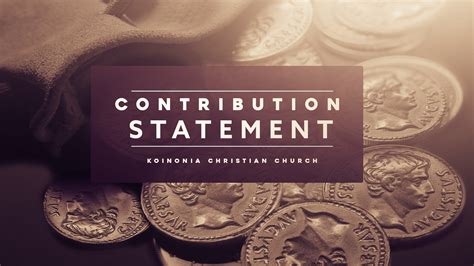 contribution statement  koinonia christian church