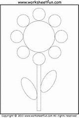 Tracing Coloring Worksheets Flower Worksheet Shape Trace Preschool Kindergarten Circle Printable Shapes Worksheetfun Oval Toddler Pre Crafts Kids Pattern Patterns sketch template