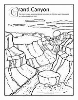 Canyon Coloring Getcolorings Grand sketch template