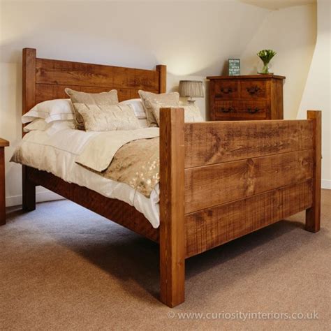 plank bed chunky wooden beds solid wood bed