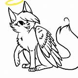 Cat Angel Line Drawing Lineart Winged Cliparts Clip Deviantart Getdrawings Clipart Sketch Library Use Group Random Favourites Add sketch template