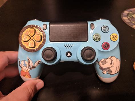 check   custom painted avatar ps controller commissioned   rthelastairbender