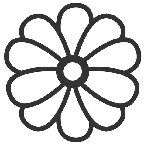 simple flower outline clipartsco