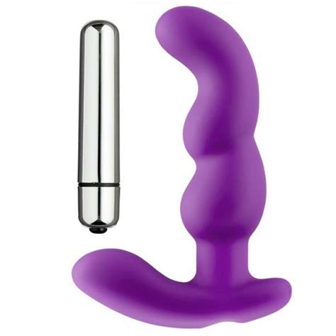 pro sensual soft angled tip prostate anal massager purple