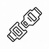 Cintura Simbolo Isolati Vettore Sicurezza Icona Segno Bianco Concept Belt Backgroun Symbol Concetto sketch template