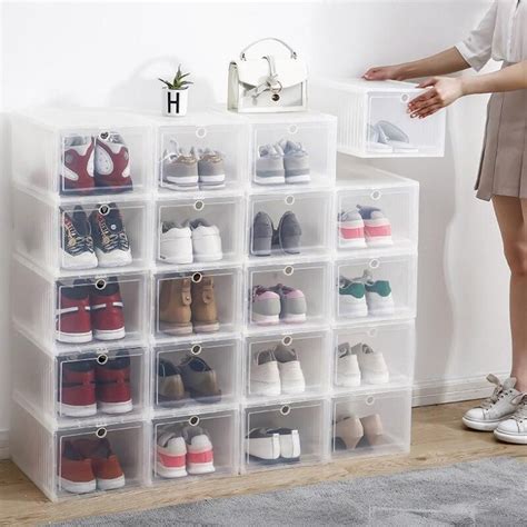drawer type shoe box dadyne shoe box storage sneaker