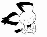 Pichu Coloring Sleeping Tight Color sketch template