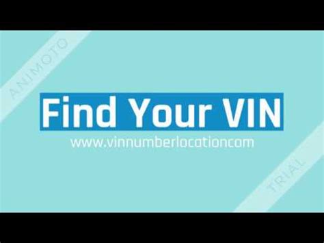 find  vin location youtube