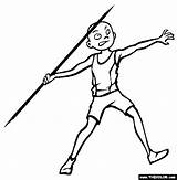 Coloring Javelin Throwing Pages Sports Gif Thecolor sketch template