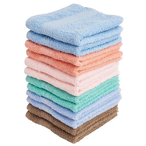 luxurious washcloths set   size    thick loop pile
