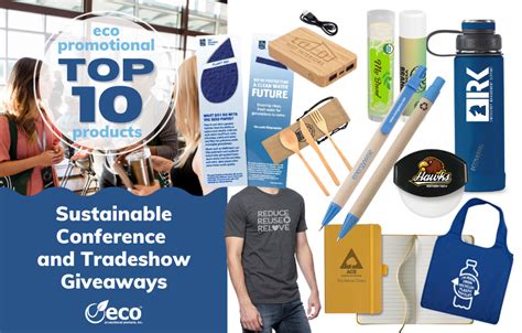 top  sustainable conference  tradeshow giveaways  eco