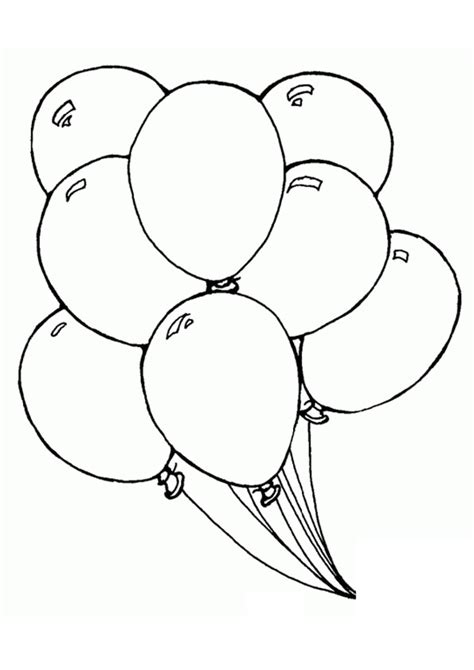 balloon clipart coloring pages birthday coloring page vrogueco